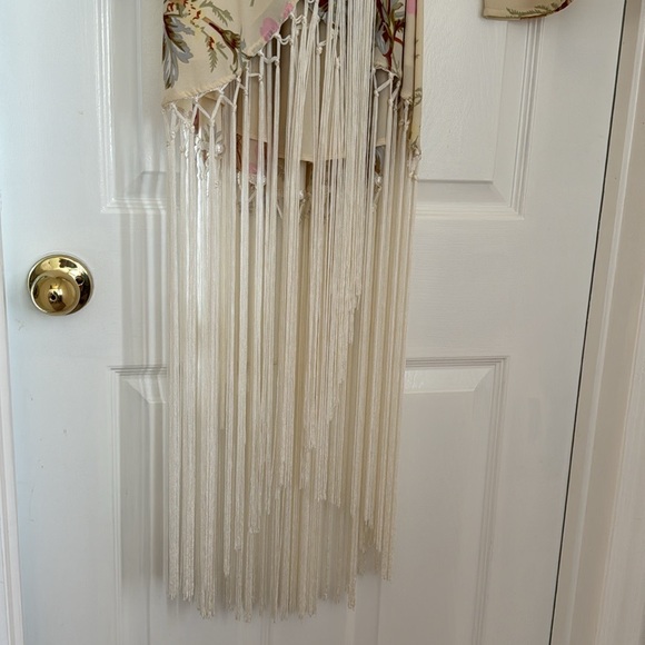 NWT Wrap Dress in Floral Print with Fringe Detail - Picture 5 of 10